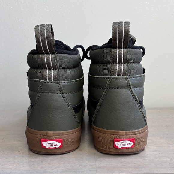 Vans Olive and Tan High-Top Sneakers - Picture 5 of 6